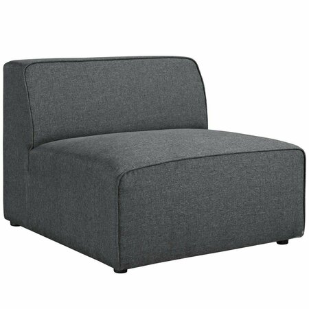 MODWAY FURNITURE 27 H x 34.5 W x 37 D in. Mingle Fabric Armless, Gray EEI-2724-GRY